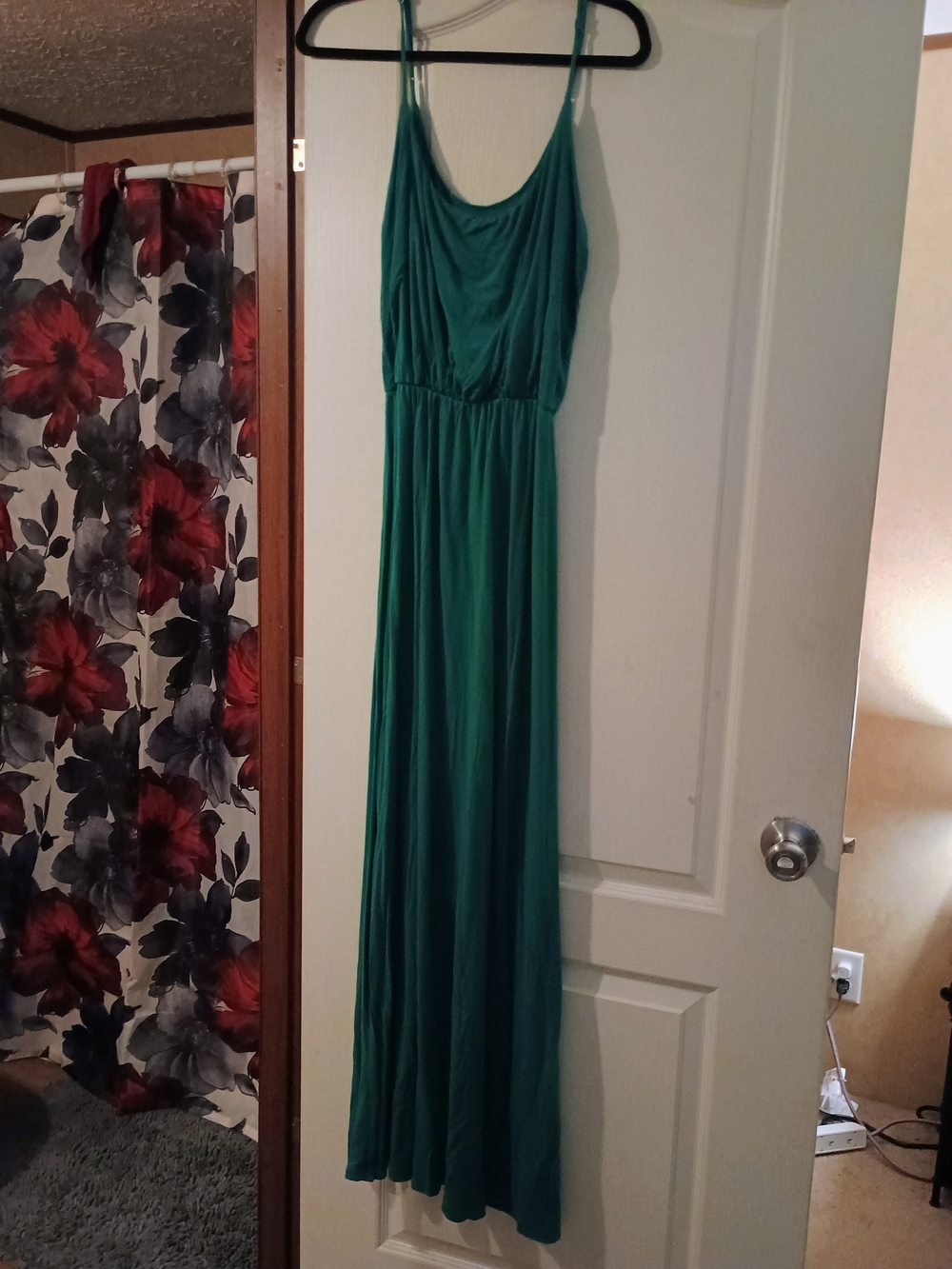Socialite Teal Green Spaghetti-Strap Maxi Dress